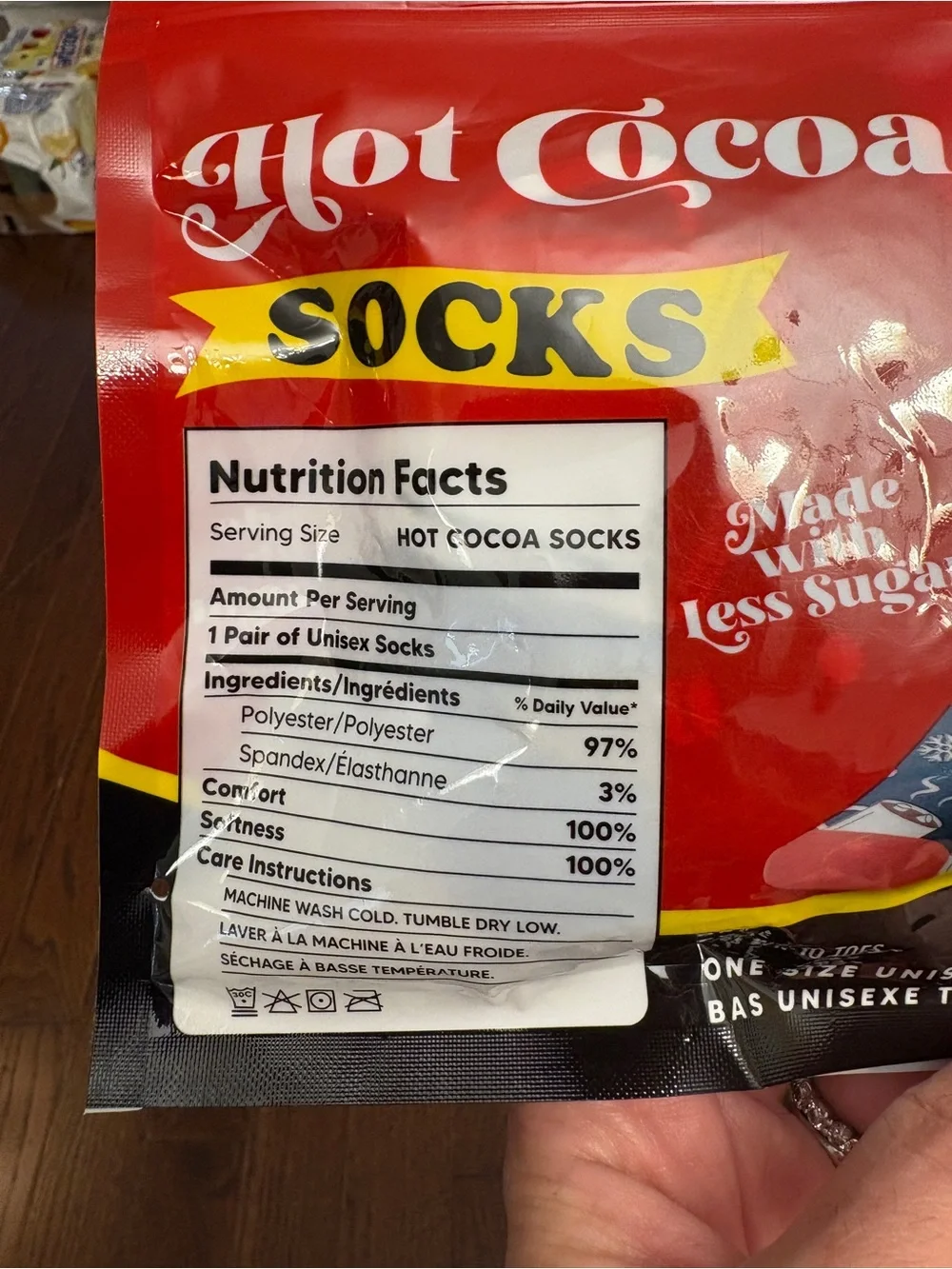 Hot Cocoa Novelty Socks - Red & Blue